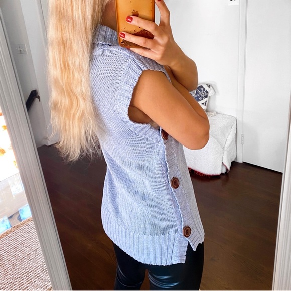 🍂 WOMEN’S SELECTION KNIT LOOSE FIT VNECK VEST SWEATER! - Picture 3 of 10